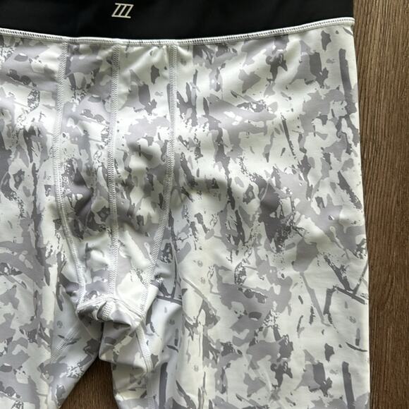 Zyia Active Men's White & Grey Sports Compression Tights Size Large - Picture 3 of 6